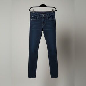 Gucci Dark Indigo skinny jeans interlocking GG metal pocket logo made in Italy